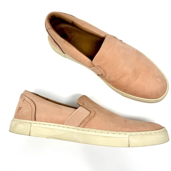 Frye Ivy Blush Light Pink Leather Slip On Dylan Shoes - Picture 2 of 11